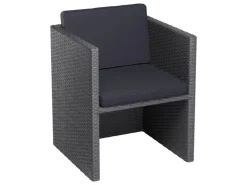 Balkonmöbel-Set Hazelton 5-teilig Polyrattan Grau* Clearance