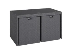 Balkonmöbel-Set Hazelton 5-teilig Polyrattan Grau* Clearance