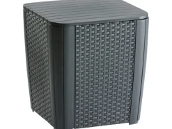 Best Freizeitmöbel Gartenmöbel-Sets|Balkonmöbel|Balkonmöbel-Set Napoli 3-teilig Graphit/Hellgrau mit Sitzkissen