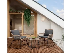 Balkonmöbel|Gartenmöbel-Sets|Balkonmöbel-Set Willmar 3-teilig Polyrattan Beige