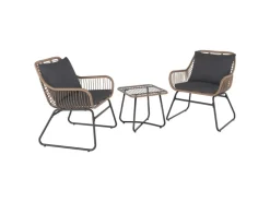 Balkonmöbel|Gartenmöbel-Sets|Balkonmöbel-Set Willmar 3-teilig Polyrattan Beige