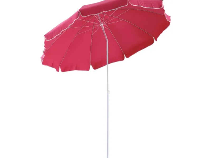 Sonnenschirme|Balkonschirm Toluca Ø 200 cm Rosa-Rot mit Push-Up-Funktion