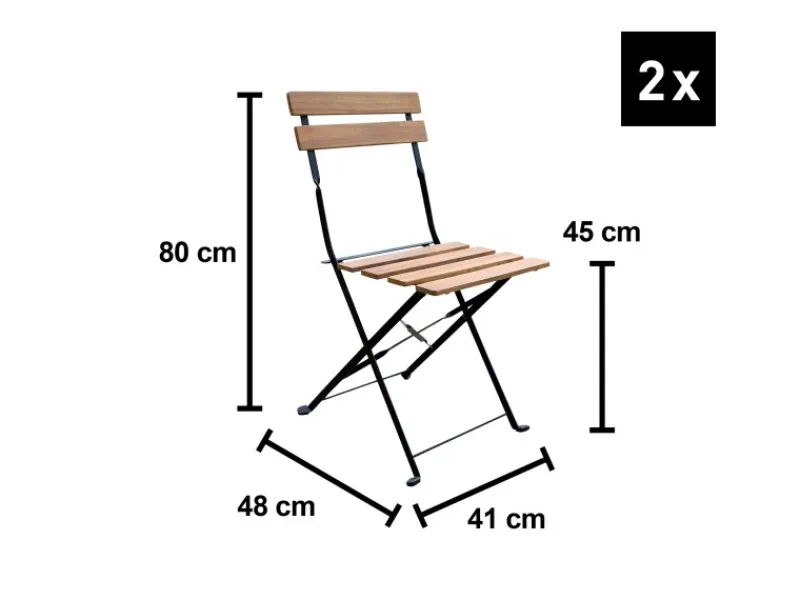 Balkon-Set Acari 3-teilig Stahl Akazie FSC®* Hot