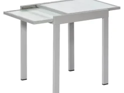 Balkontisch 65/130 cm x 65 cm Ausziehbar Silber-Matt*Merxx Hot