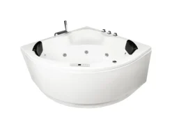 BASERA Wasserpumpe|® Indoor Eck-Whirlpool Badewanne Maui Premium 130 x 130 cm