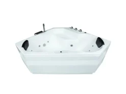 BASERA Wasserpumpe|® Indoor Eck-Whirlpool Badewanne Capri Classic 145 x 145 cm