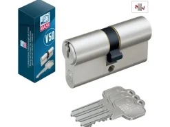 Basi Mülltonnenboxen|- V50 - Profil-Kurzzylinder - 27/27 mm - Verschiedenschließend - Not- und Gefahrenfunktion