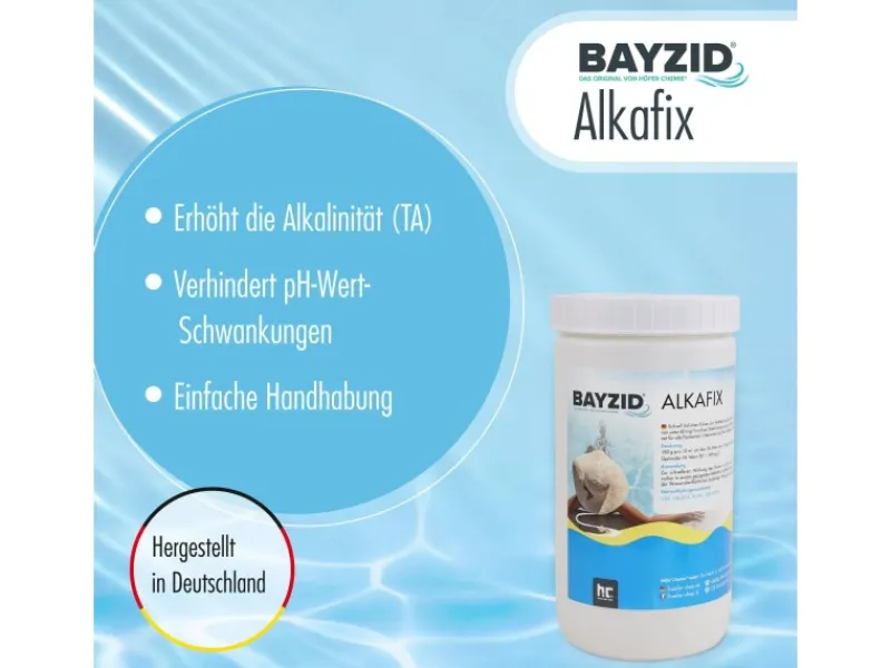 Bayzid Poolpflege|Alkafix zur Anhebung der Alkalinität TA 4 x 1kg
