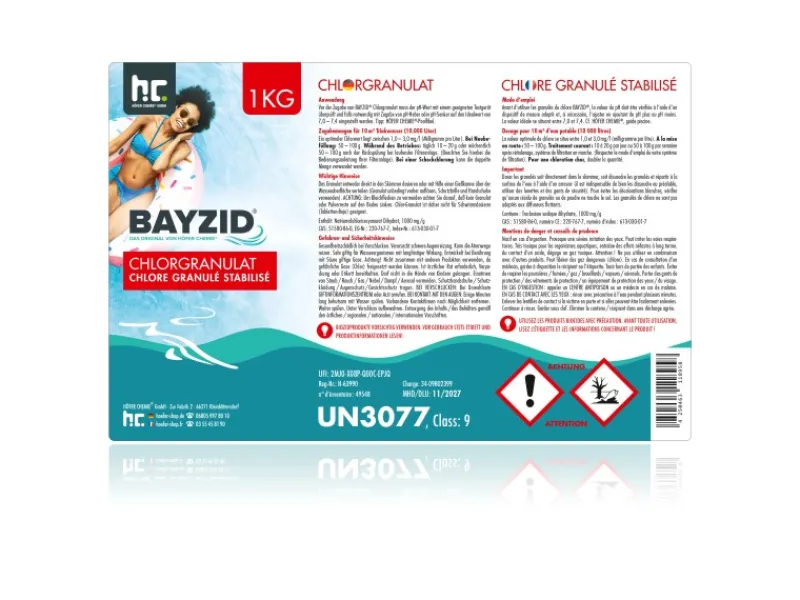Chlorgranulat für Pools 1kg*Bayzid New