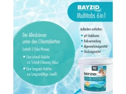 Bayzid Poolreinigung|6in1 2-Phasen-Multitabs 200g  1kg