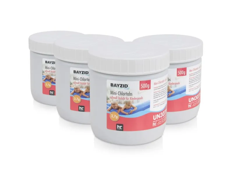 Bayzid Poolpflege|Mini-Chlortabs 2,7g für Kleine Pools 2 x 500g