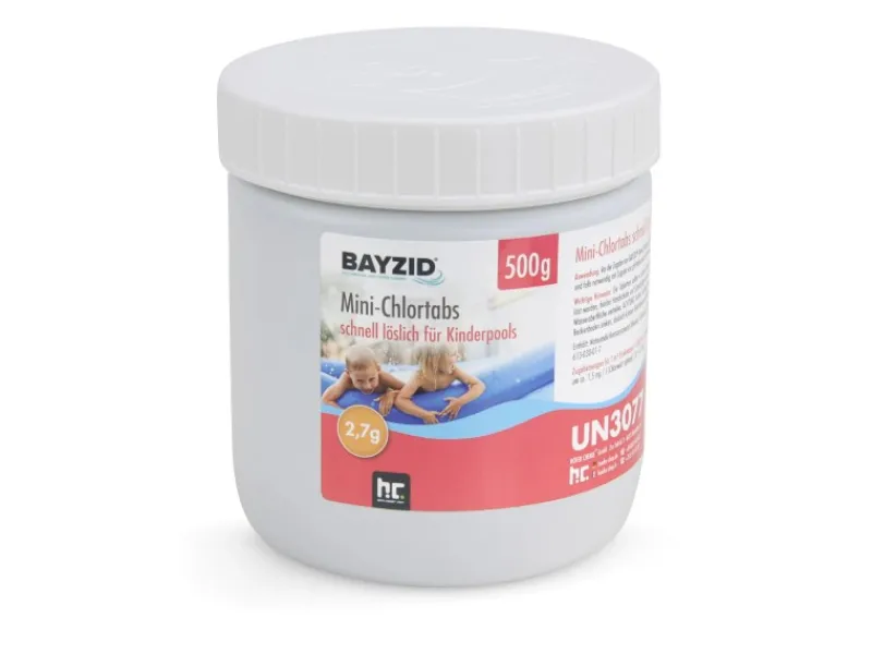 Bayzid Poolpflege|Mini-Chlortabs 2,7g für Kleine Pools 2 x 500g