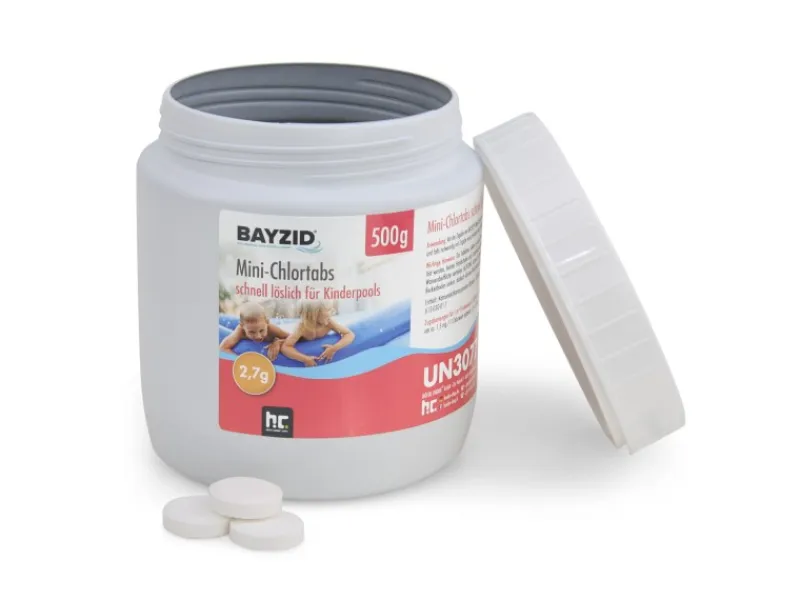 Bayzid Poolpflege|Mini-Chlortabs 2,7g für Kleine Pools 2 x 500g