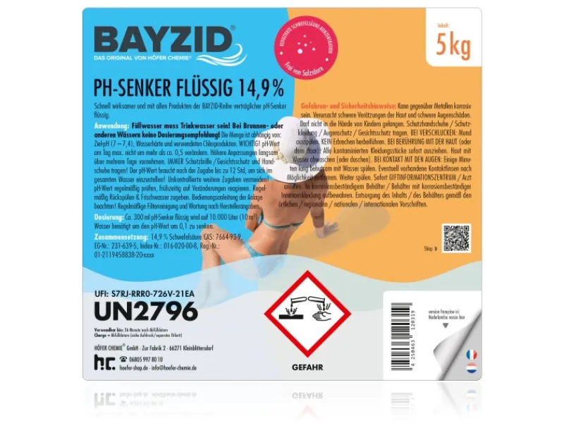 pH Minus Flüssig 14,9% 48 x 5kg*Bayzid New