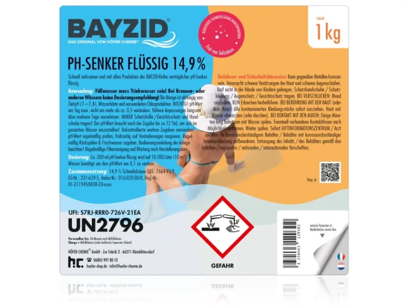 pH Minus Flüssig 14,9% 6 x 1kg*Bayzid Hot