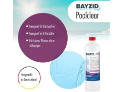 Bayzid Poolreinigung|Poolclear Trübungsbeseitigung für Pool-Filter mit Kartuschen & Filterballs 3 x 1l
