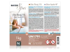 Bayzid Poolpflege|Spa Chlor Flüssig für Whirlpools & Planschbecken 2 x 1kg