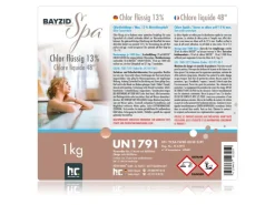 Bayzid Poolpflege|Spa Chlor Flüssig für Whirlpools & Planschbecken 6 x 1kg