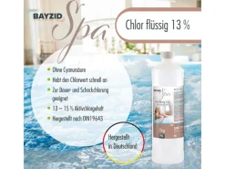 Bayzid Poolpflege|Spa Chlor Flüssig für Whirlpools & Planschbecken 6 x 1kg