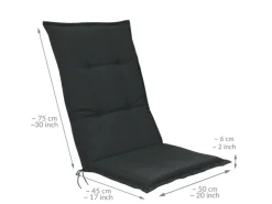 Beautissu Sonnenliegen|Sitzkissen|Base HL Hochlehner 120x50x6cm