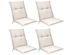 Beautissu Gartenstuhlauflagen|Base NL Niederlehner 100x50x6cm 4tlg