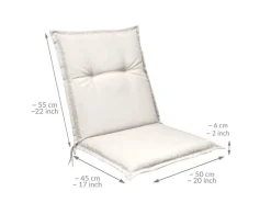 Beautissu Gartenstuhlauflagen|Base NL Niederlehner 100x50x6cm