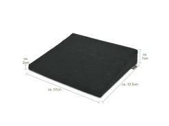 Beautissu Sitzkissen|Gartenstuhlauflagen|BeauErgo Sitzkeilkissen 37x33,5cm Anthrazit