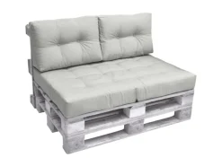 Beautissu Lounge-Gartenmöbel|ECO Elements Palettenkissen Sitz + Rücken 2tlg