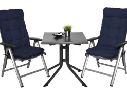 Beautissu Gartenstuhlauflagen|Flair HL Hochlehner 120x50x8cm 8tlg