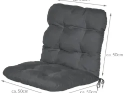 Beautissu Gartenstuhlauflagen|Flair NL Niederlehner 100x50x8cm 2tlg