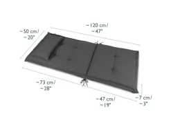 Beautissu Sitzkissen|HighLux HL Hochlehner 120x52x7cm