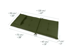 Beautissu Gartenstuhlauflagen|HighLux HL Hochlehner 120x52x7cm 4tlg