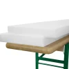 Beautissu Sitzkissen|Gartenstuhlauflagen|Konstanz Schaumstoffrohling für Bierbank 4x25x220cm Weiß 2tlg