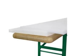 Beautissu Gartenstuhlauflagen|Konstanz Schaumstoffrohling für Bierbank 2x25x220cm Weiß 2tlg