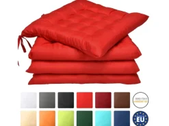 Beautissu Sitzkissen|Gartenstuhlauflagen|Lea Stuhlkissen 40x40x5cm 4tlg