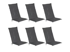 Beautissu Gartenstuhlauflagen|Loft HL Hochlehner 120x50x6cm 6tlg