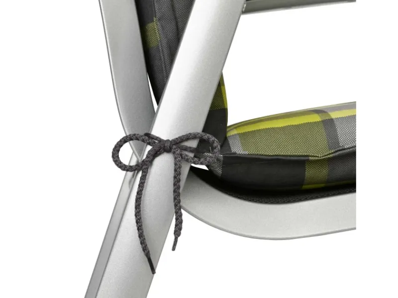 Beautissu Gartenstuhlauflagen|Sunny GR Hochlehner 120x50x6cm Kariert