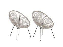 Gartenstühle|Beliani Cocktailsessel Schwarz 90x70x87