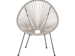 Gartenstühle|Beliani Cocktailsessel Schwarz 90x70x87