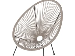 Gartenstühle|Beliani Cocktailsessel Schwarz 90x70x87