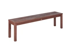 Beliani Gartenbank Dunkler Holzfarbton 35x160x45* Outlet