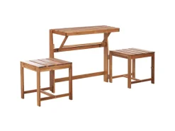 Beliani Gartenbank Heller Holzfarbton* Outlet