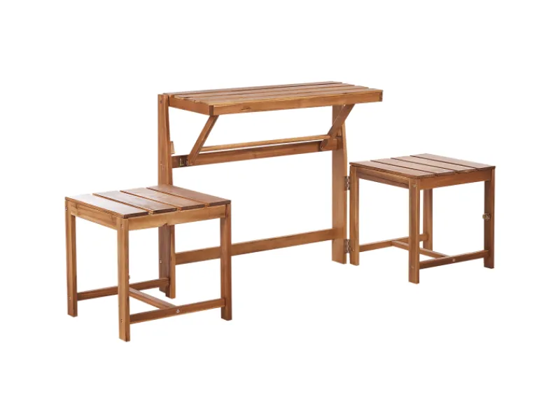 Beliani Gartenbank Heller Holzfarbton* Outlet