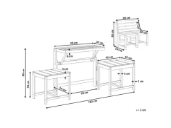 Beliani Gartenbank Heller Holzfarbton* Outlet