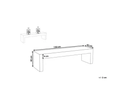 Beliani Gartenbank Weiss 40x150x45* Outlet