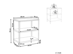 Beliani Gartenküche VILAMA Weiss Silber 50x80x90* Best