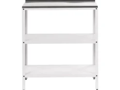 Beliani Gartenküche VILAMA Weiss Silber 50x80x90* Best