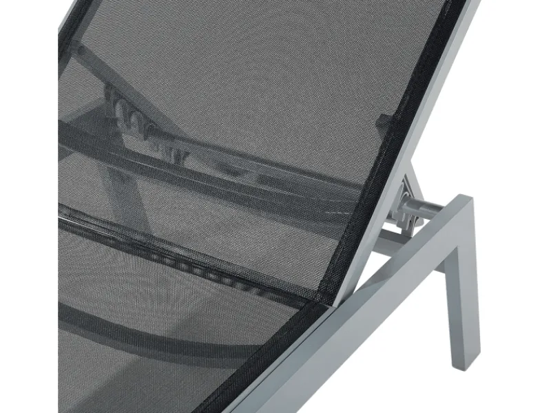 Sonnenliegen|Beliani Gartenliege Silber 155x66x103