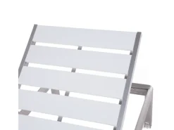 Beliani Gartenliege Weiss Silber 198x64x93*