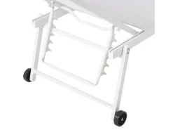 Sonnenliegen|Beliani Gartenliege Weiss 65x198x107